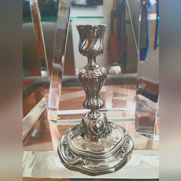 Rococo single candlestick 1940s - Picture 1 of 2